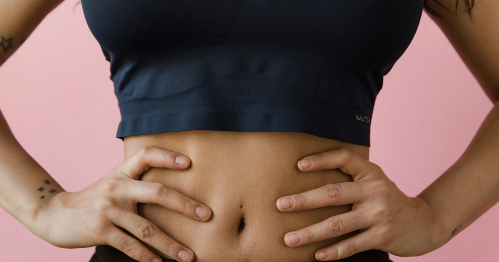 A black woman's stomach